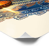 Poster Belle Diwali femme et Rangoli (Coin)