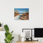 Poster Belle Dunes de sable Plage Beaux Art Imprimer (Bureau à domicile)
