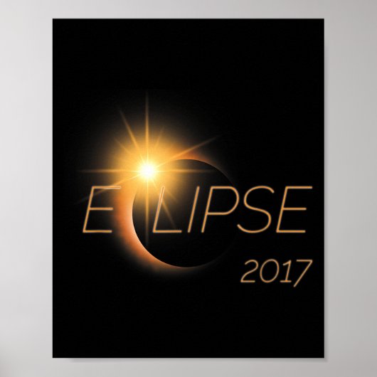 Poster Belle éclipse solaire Graphique 2017  (Devant)