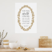 Poster Belle Écriture Bible Verse Citation inspirée (Cuisine)