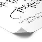 Poster Belle écriture calligraphique noire en souvenir af (Coin)