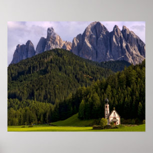 Poster Belle église isolée isolée appelée Rainui 2