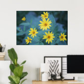 Poster Belle Elégante Fleurs Jaunes Sunchoke Daisy (Bureau à domicile)