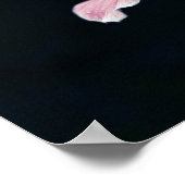 Poster Belle Élégante Fleurs Roses de Mallow Rose (Coin)