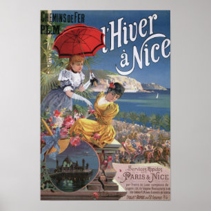 Poster Belle Epoque Nice Voyage d'hiver
