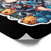 Poster Belle et belle Anime Style (Coin)