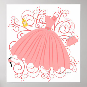 Poster Belle et belle robe