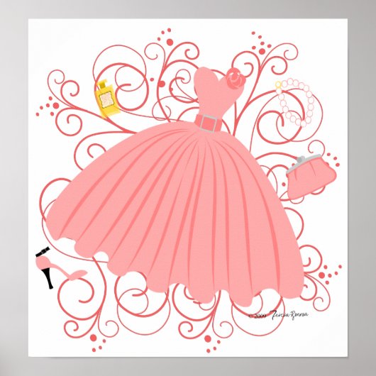 Poster Belle et belle robe (Devant)