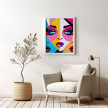 Poster Belle et colorée femme Abstraite Face Pop Art<br><div class="desc">Voici notre captivante "Belle et colorée femme Abstraite Face Pop Art Poster." Découvrez l'essence de l'art contemporain avec cette pièce vibrante qui présente une magnifique représentation abstraite des femmes. Le mélange dynamique de rouge, rose, noir et blanc crée une composition visuellement frappante. Cette affiche pop art unique allie élégance et...</div>