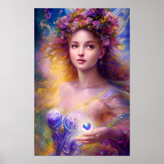 Poster Belle Fairy Girl ai art (Devant)