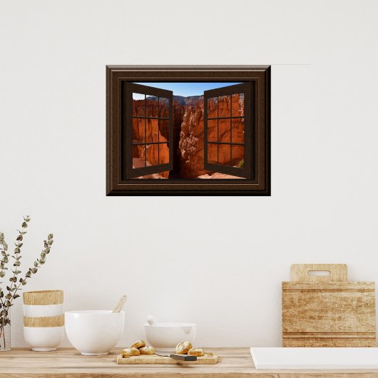 Poster Belle Fake Window Vue Bryce Canyon Utah (Cuisine)