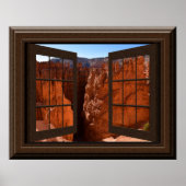 Poster Belle Fake Window Vue Bryce Canyon Utah (Devant)