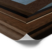 Poster Belle Fake Window Vue Lac Trees Paysage (Coin)