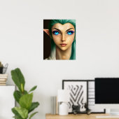 Poster Belle Fée aux Yeux Bleus (Bureau à domicile)