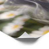 Poster Belle fée d'avril en marguerite (Coin)