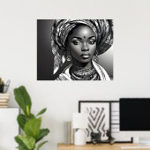 Poster Belle femme africaine (Bureau à domicile)