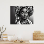 Poster Belle femme africaine (Cuisine)