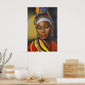 Poster Belle femme africaine (Cuisine)