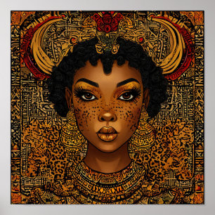 Poster Belle femme africaine