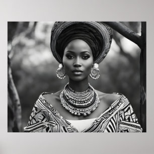 Poster Belle femme africaine