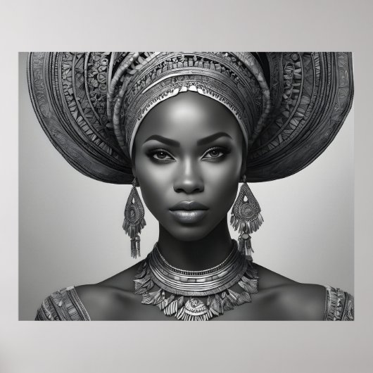 Poster Belle femme africaine (Devant)