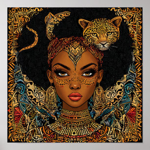 Poster Belle femme africaine