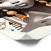 Poster Belle femme africaine en coiffure traditionnelle (Coin)