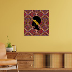 Poster Belle femme africaine Silhouette I