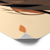 Poster Belle femme amérindienne peinte (Coin)