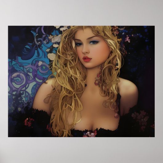 Poster Belle femme blonde (Devant)