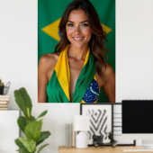 Poster Belle femme brésilienne (Bureau à domicile)