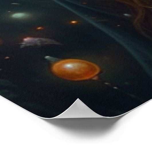 Poster Belle femme en Casquette Ethereal Ai Art (Coin)