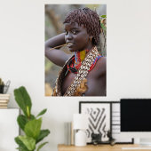 Poster Belle femme éthiopienne de Omo Valley (Bureau à domicile)