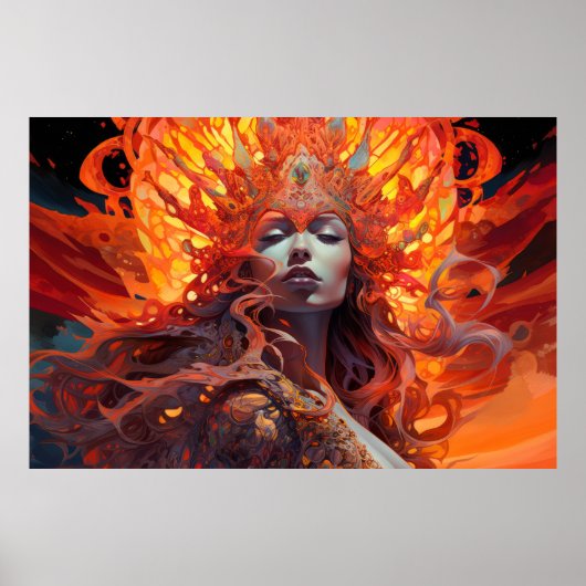 Poster Belle femme Portrait Enchanter (Devant)