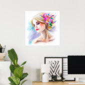 poster belle femme portrait mode (Bureau à domicile)
