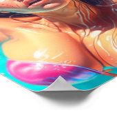 Poster Belle Femme sous l'eau AI Art (Coin)