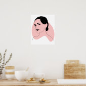 Poster Belle Femmes Art, Noir et Blanc, (Cuisine)