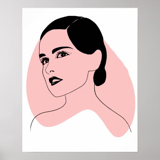 Poster Belle Femmes Art, Noir et Blanc, (Devant)