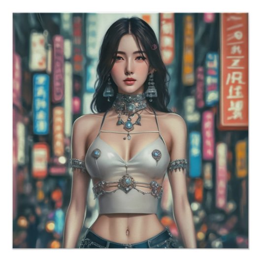 Poster belle fille chinoise (Devant)