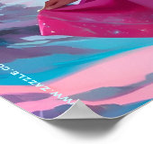 Poster Belle Fille de Noël Rose 01 (Coin)