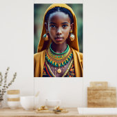 Poster belle fille d'origine centrafricaine, (Cuisine)