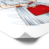 Poster Belle fille en vêtements élégants avec mode acc (Coin)