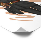 Poster Belle fille en vêtements élégants avec mode acc (Coin)