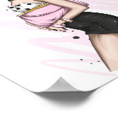 Poster Belle fille en vêtements élégants avec mode acc (Coin)