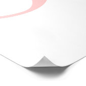 Poster Belle fille endormie typographie pink pépinière (Coin)