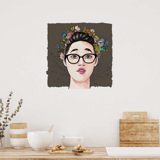 Poster Belle fille Kinda Nerdy (Cuisine)