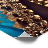 Poster Belle fille noire Elle adore boucles d'oreilles, b (Coin)