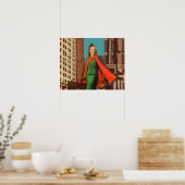 Poster belle fille uptown des années 1940 (Cuisine)