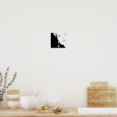 Poster Belle fille visage de la mode illustration art (Cuisine)