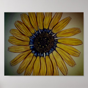 Poster Belle Fleur dessinée à la main